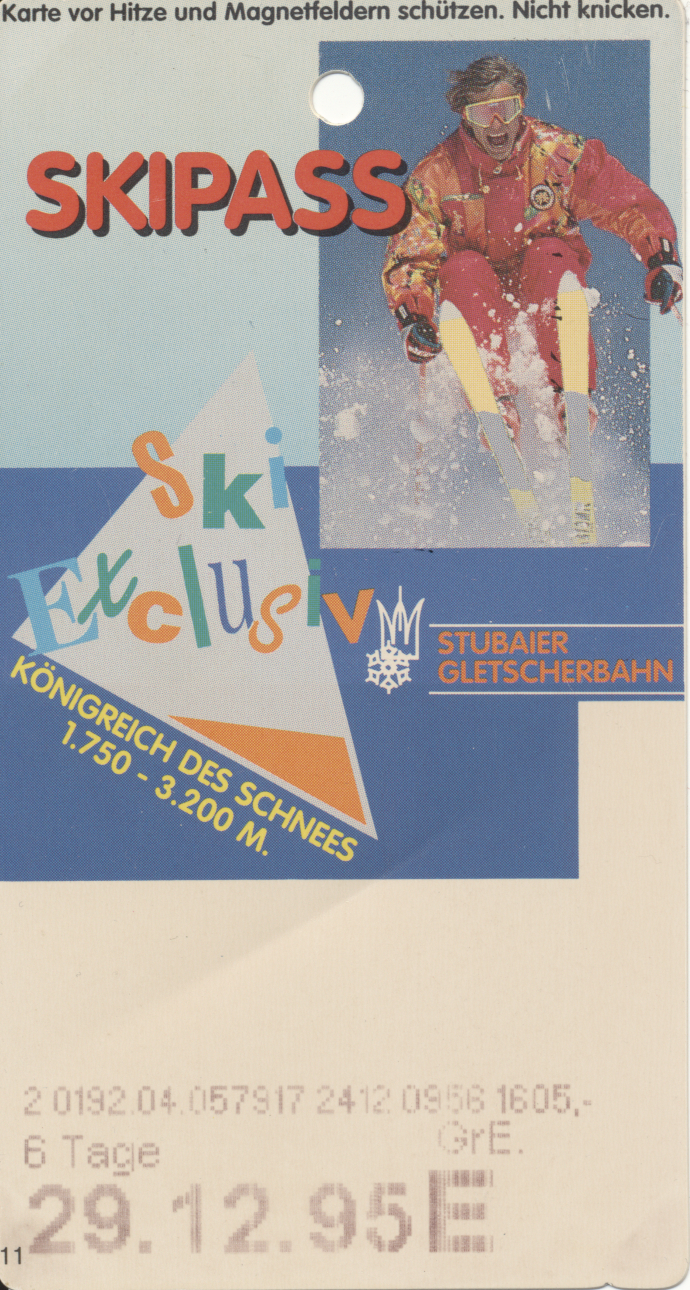 Skipass Stubai 1995